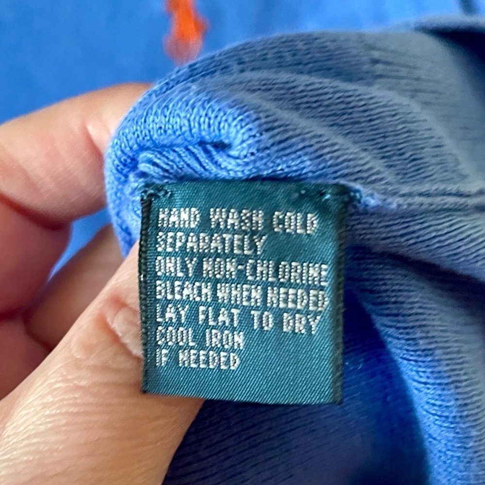 Polo Ralph Lauren men’s v-neck sweater vest 100% Pima cotton Large blue - Picture 7 of 7